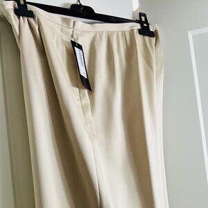 NEW Lafayette 148 Tailored Trousers | Luxe Wide-Leg Fit | Timeless Cream Neutral